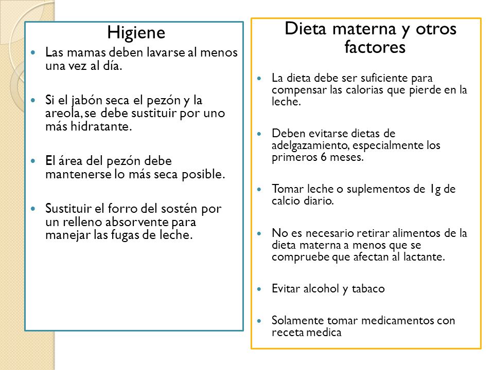 Dieta de eliminacion lactancia